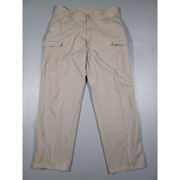 Polo‎ Jeans Co Pants Mens 38x32 Khaki Cargo Loose Fit Vintage - Picture 2 of 7